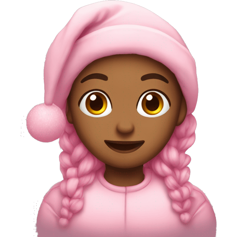 Cute pink christmas emoji