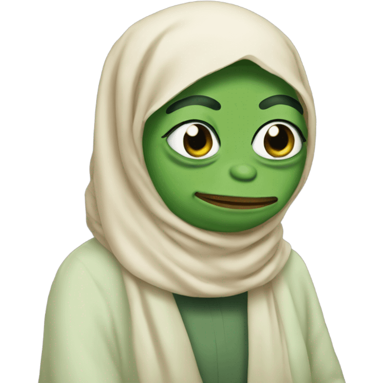 pepe the frog in a hijab  emoji