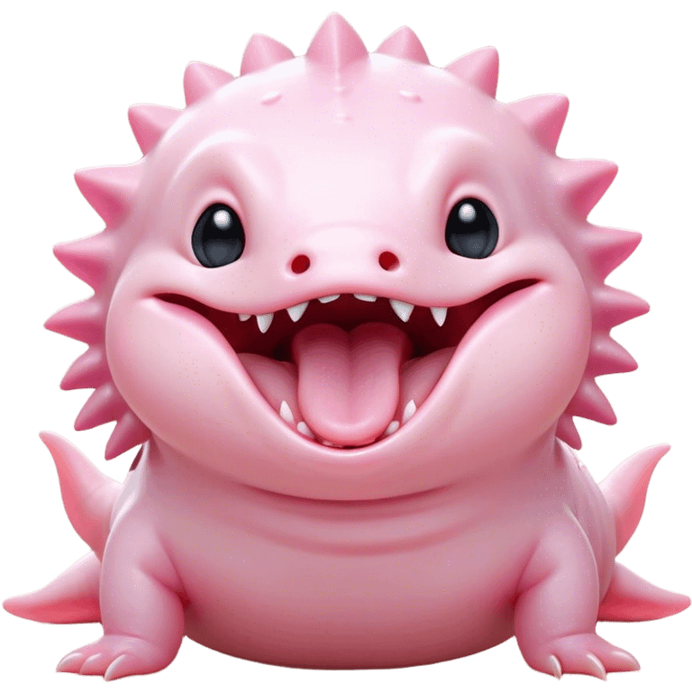 Cinematic Cute Yawning Axolotl Portrait Emoji, Head tilted slightly with a dramatic, wide-open yawn, showcasing smooth, pale pink skin with softly drooping feathery gills, eyes barely open in drowsy contentment, Simplified yet irresistibly adorable features, highly detailed, glowing with a soft, cozy glow, high shine, relaxed yet expressive, stylized with a touch of whimsy, bright and endearing, soft glowing outline, capturing the essence of a sleepy yet affectionate aquatic creature, so drowsy it feels like it could stretch out of the screen and curl up for a nap! emoji