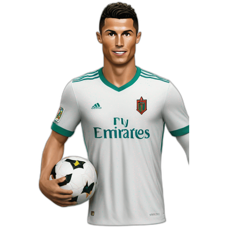 cristiano ronaldo wear moroccan jersy emoji