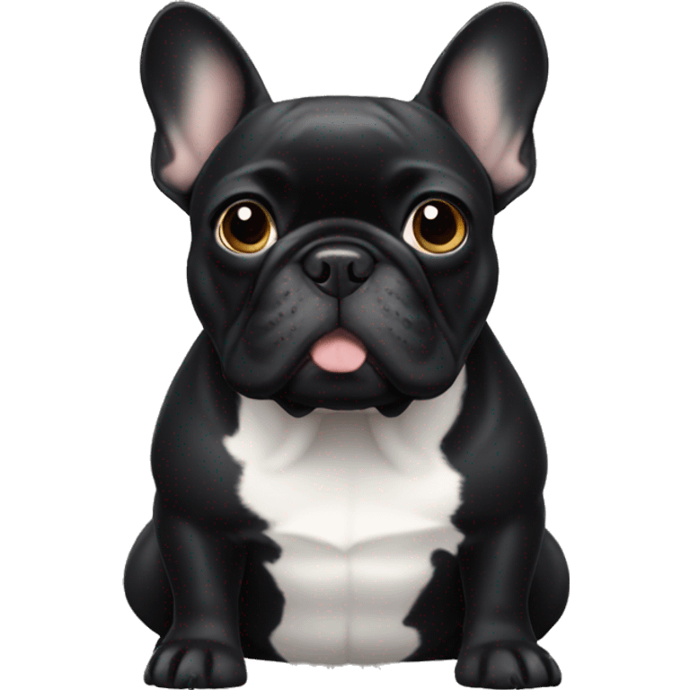 Black french bulldog emoji