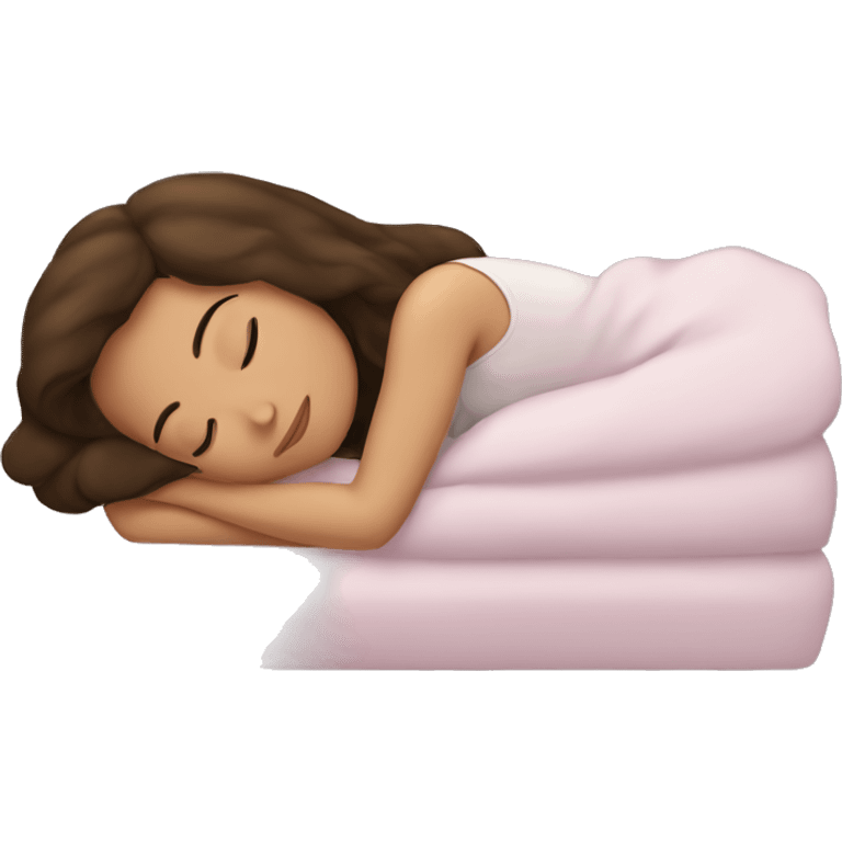 Brunette girl sleeping emoji