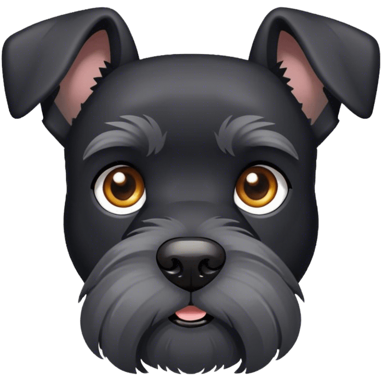 Black schnauzer white white eyes  emoji