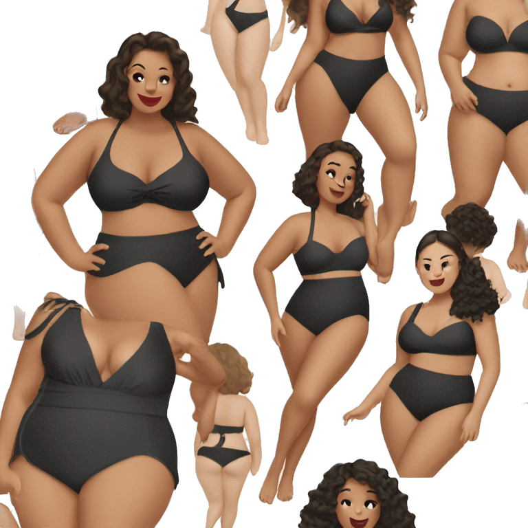 Plus size bathing suit emoji