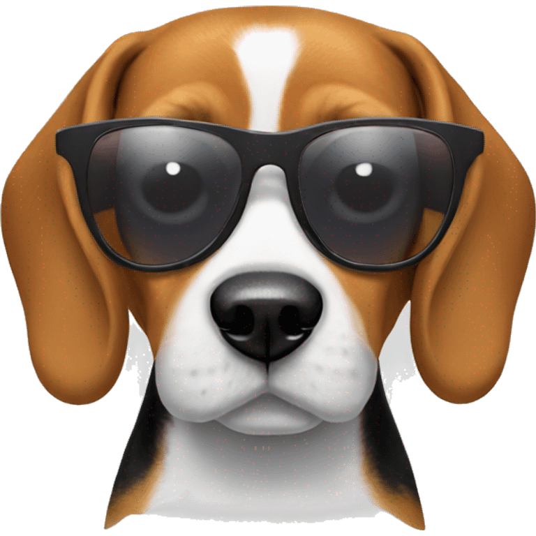 beagle with sunglasses emoji