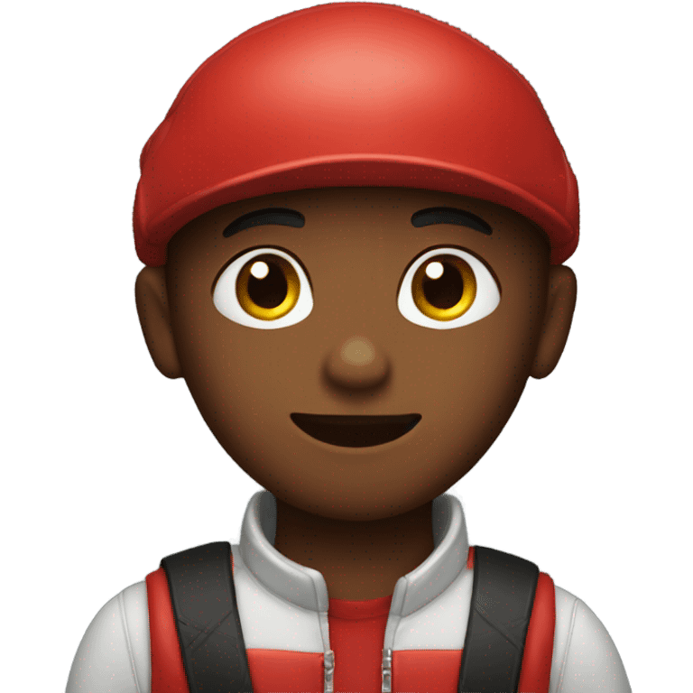 Boy wearing red gloves emoji