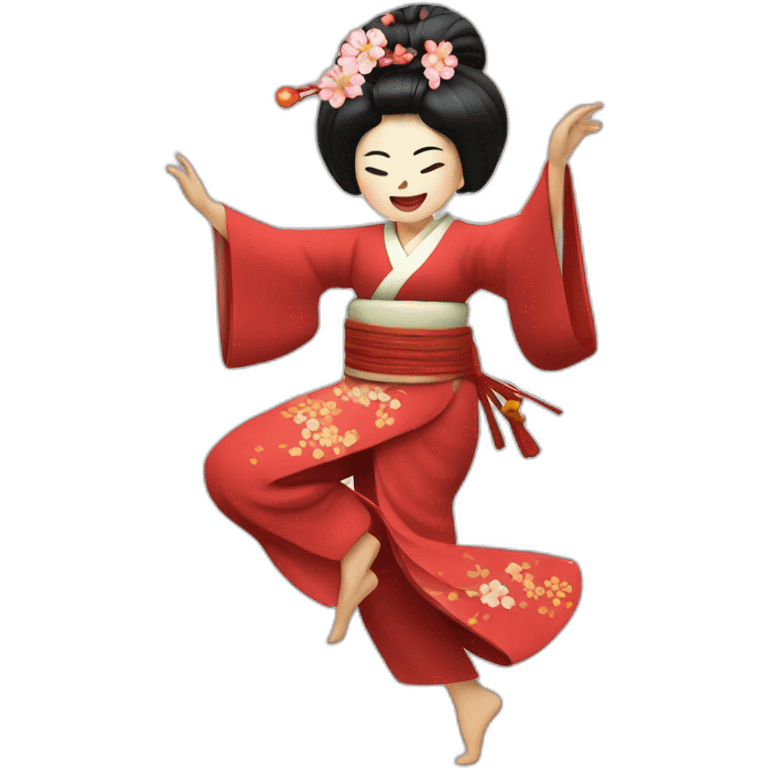 Geisha-dancing emoji