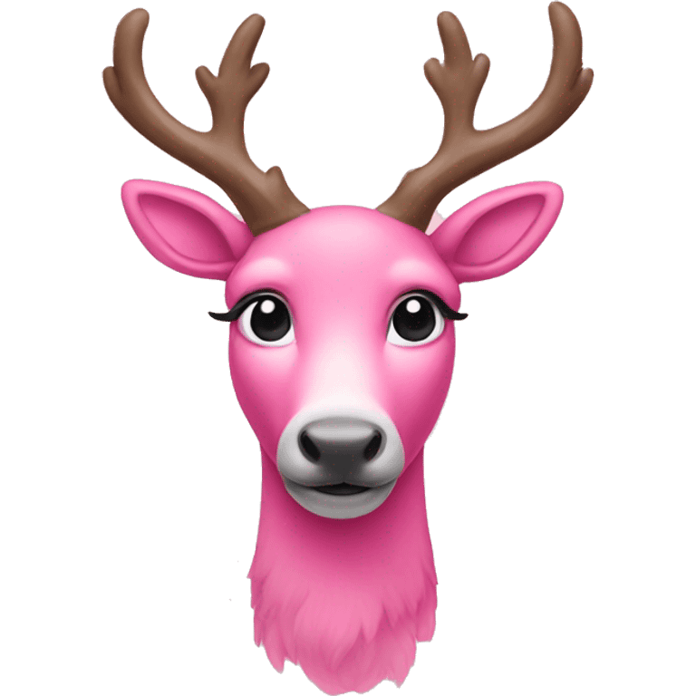 pink reindeer  emoji