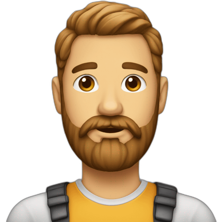 Tête de boule à barbe emoji