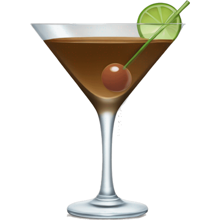 Martini in a tall glass make it brown  emoji