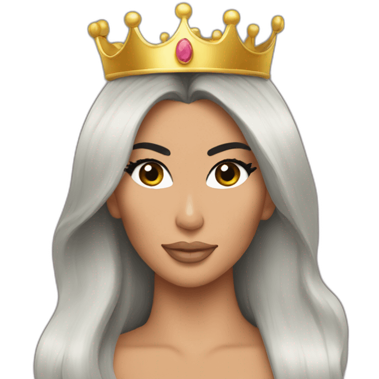 Kim Kardashian with a crown emoji