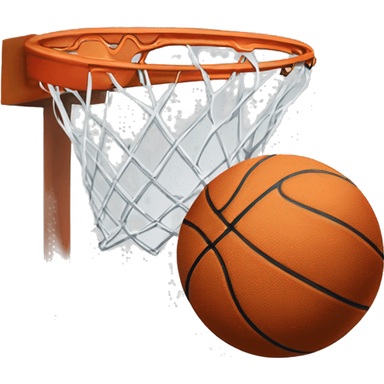 Bouncing basketball emoji