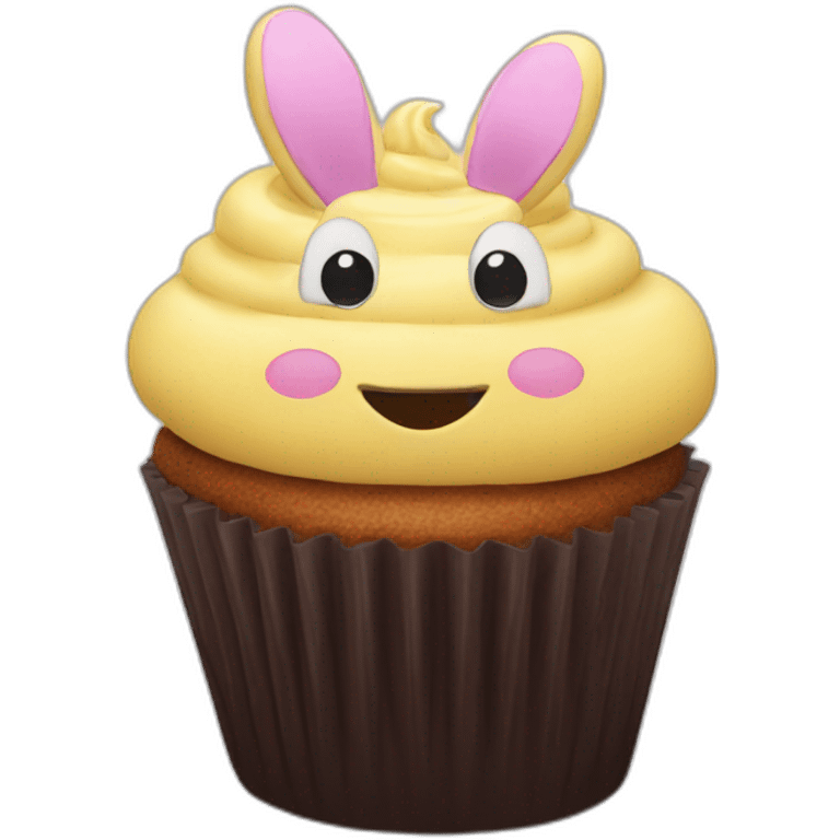 Happy Easter cupcake emoji