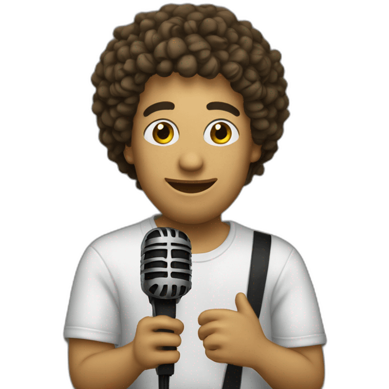 Cantante con micrófono emoji