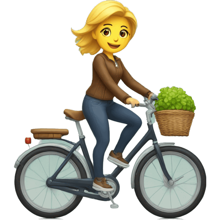 urszula sur un vélo emoji