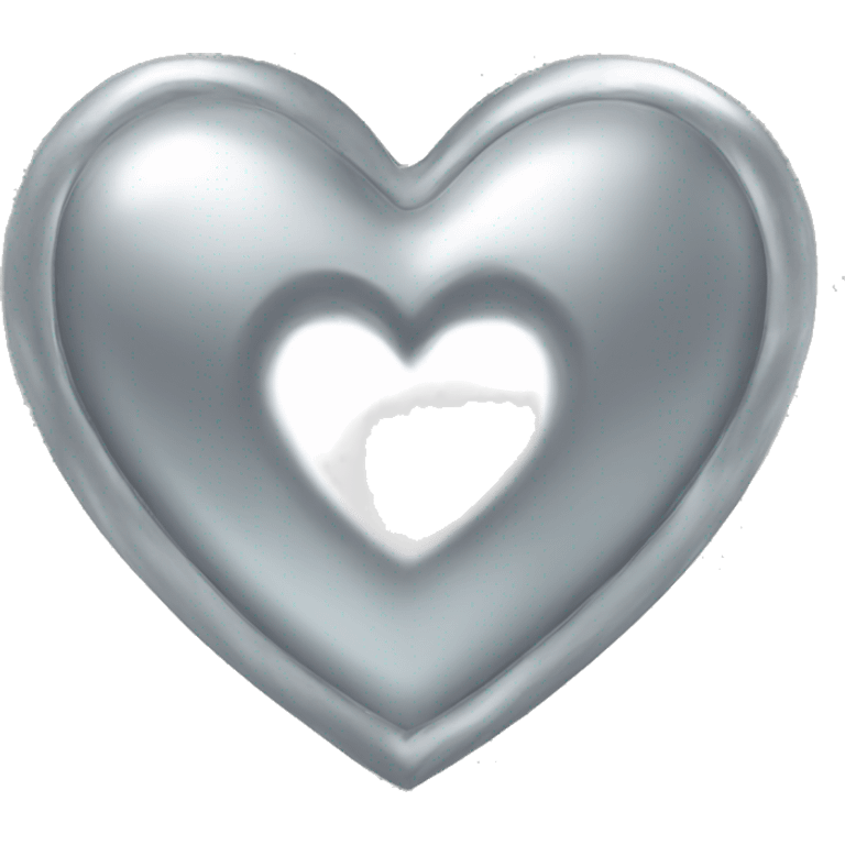 Silver heart  emoji