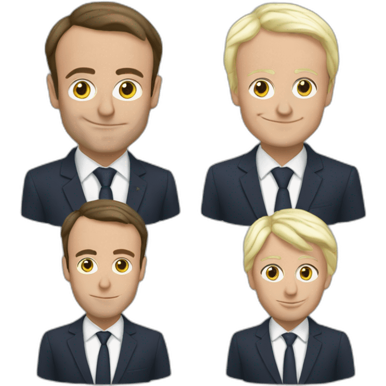 Macron+lepen emoji