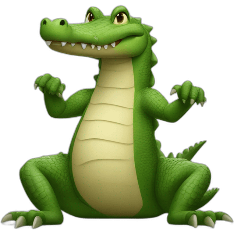 crocodile with arms crossed like an X emoji