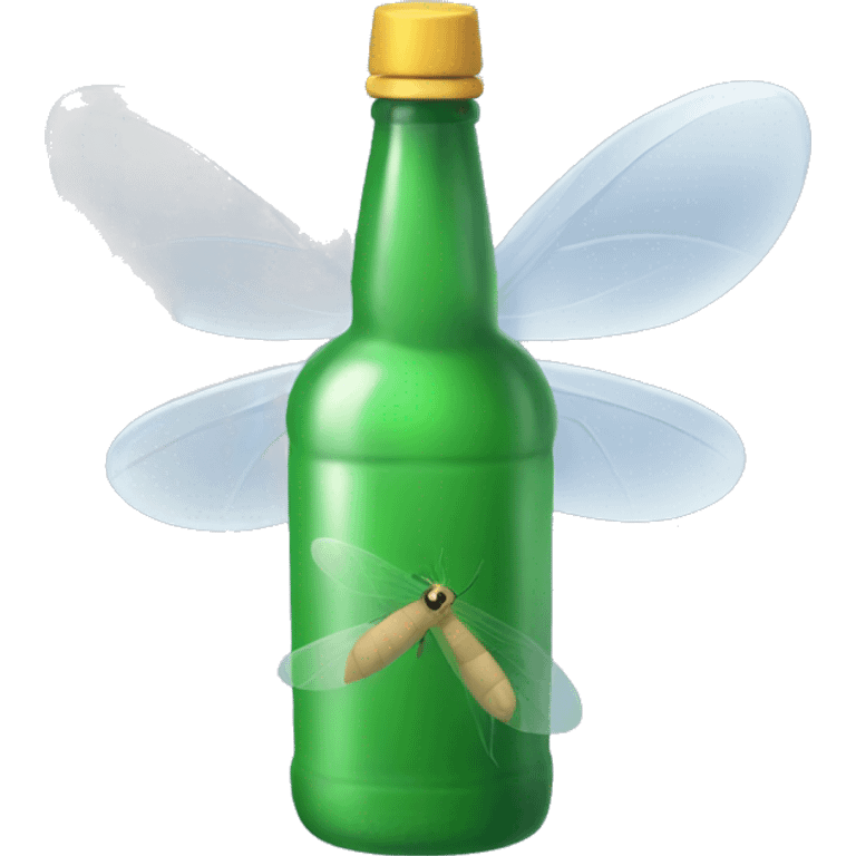 Botella con alas de mosquito emoji