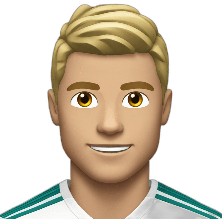 Cristiano Ronaldo head 2017 in Real Madrid with blond hair emoji