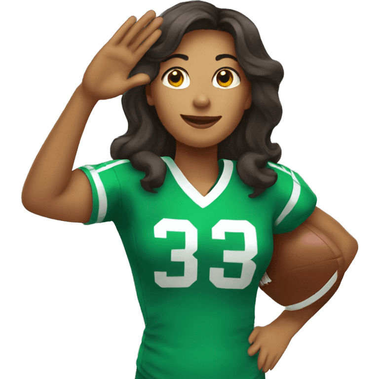 woman football saluting emoji