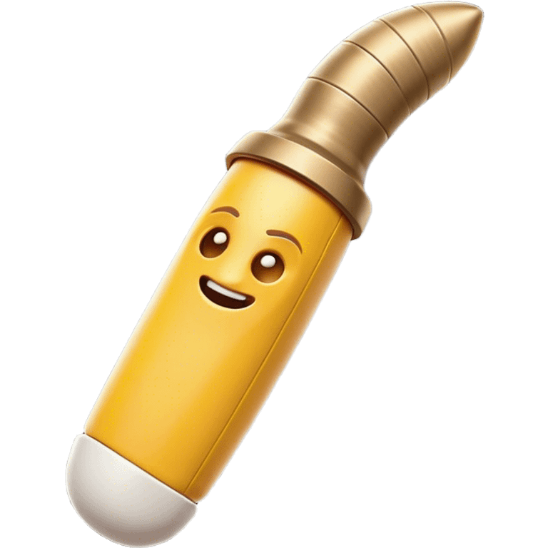 Clash of Clans aesthetic: Cinematic Playful Wii Nunchuk Portrait Emoji, rendered in a 3D vector-style similar to standard emojis with minimal shading and bold, simplified shapes. A compact, distinct form with signature details, softly glowing with a nostalgic gaming charm. Simplified yet unmistakably iconic, highly detailed and consistent, glowing with a soft radiance and high shine. Stylized with a touch of retro gaming magic and a soft glowing outline, capturing the essence of a beloved gaming relic with a friendly, playful manner! emoji