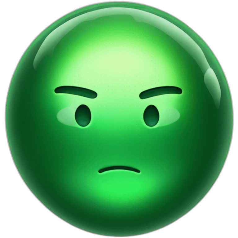 green shiny orb emoji