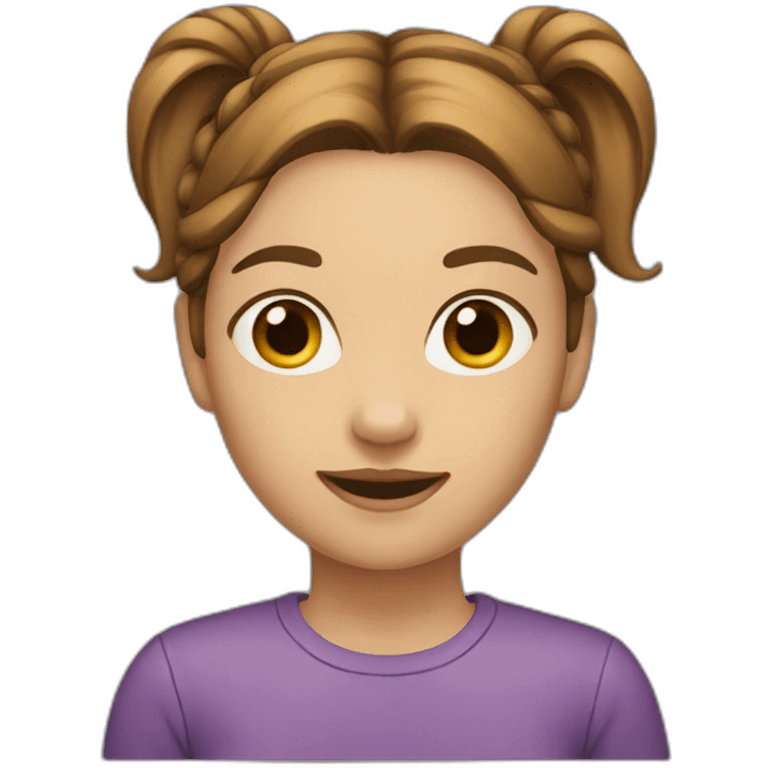 girl-with-brown-ponytail-hair emoji