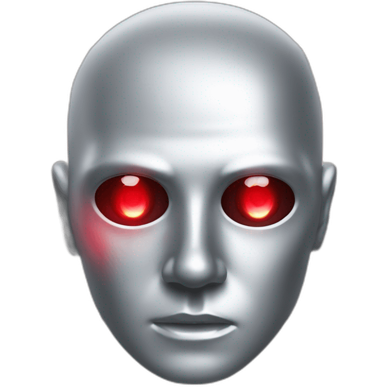 A silver human head with red laser beam streaking out from eyes  emoji