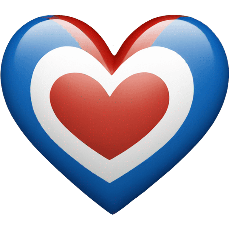 heart with blue red and white stripe emoji