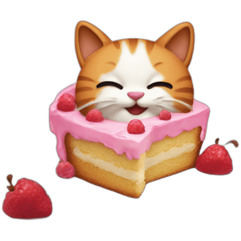 cat eat cake emoji