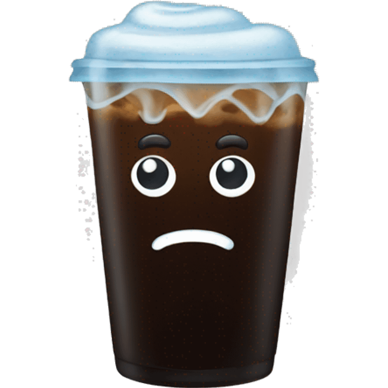 Iced black coffee emoji