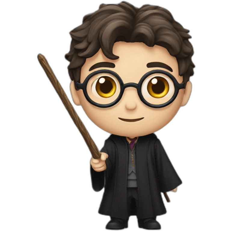 Harry Potter with wand emoji