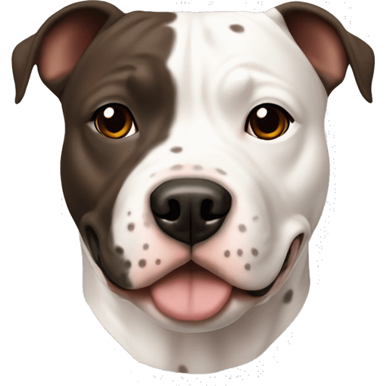 Staffordshire bull terrier white with brown spots emoji