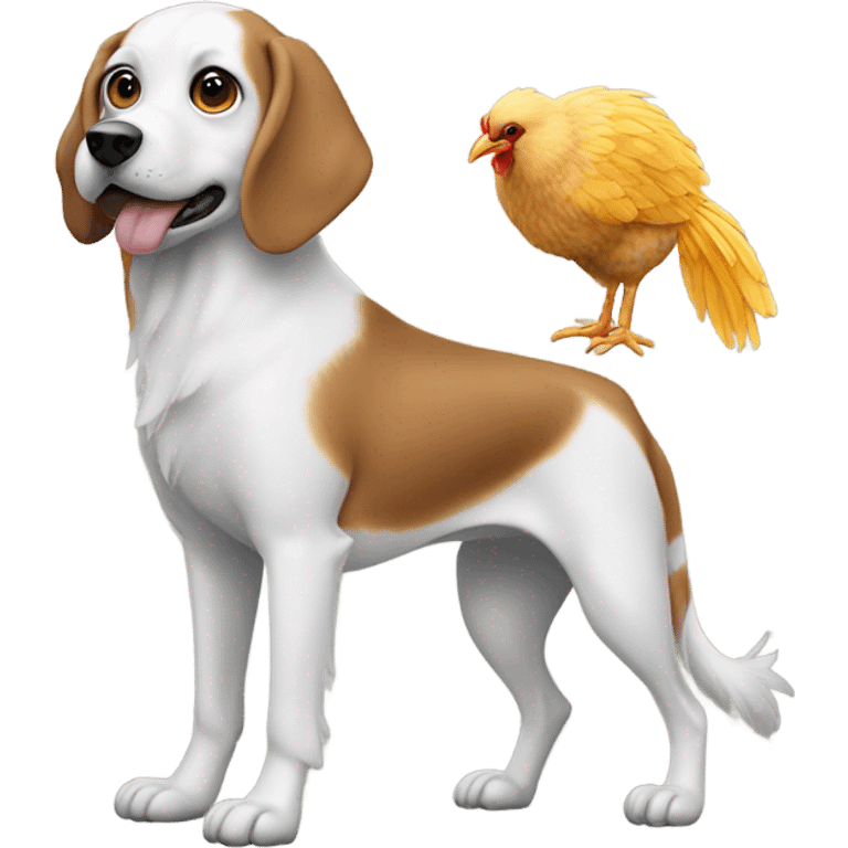 Chicken dog emoji