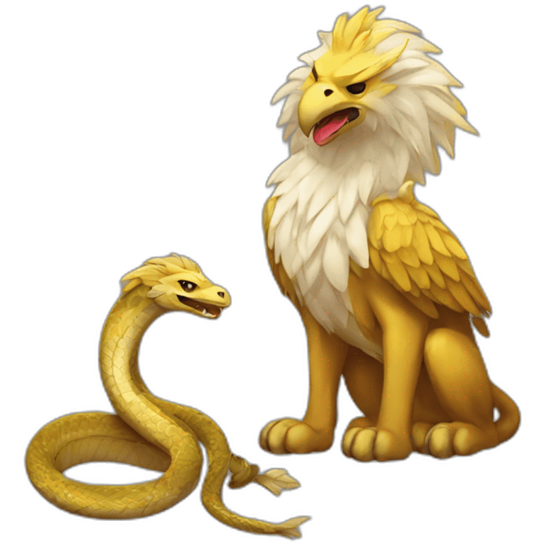 griffon and snake emoji