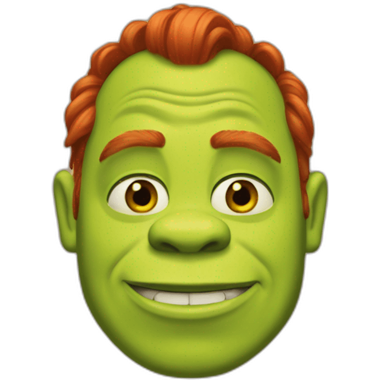 Shrek with red hair emoji