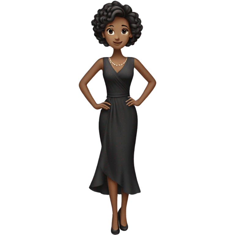 stylish sexy girl in elegant dress  emoji