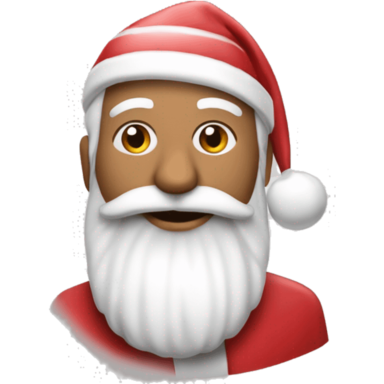 Papá Noel con una lazo rosita emoji