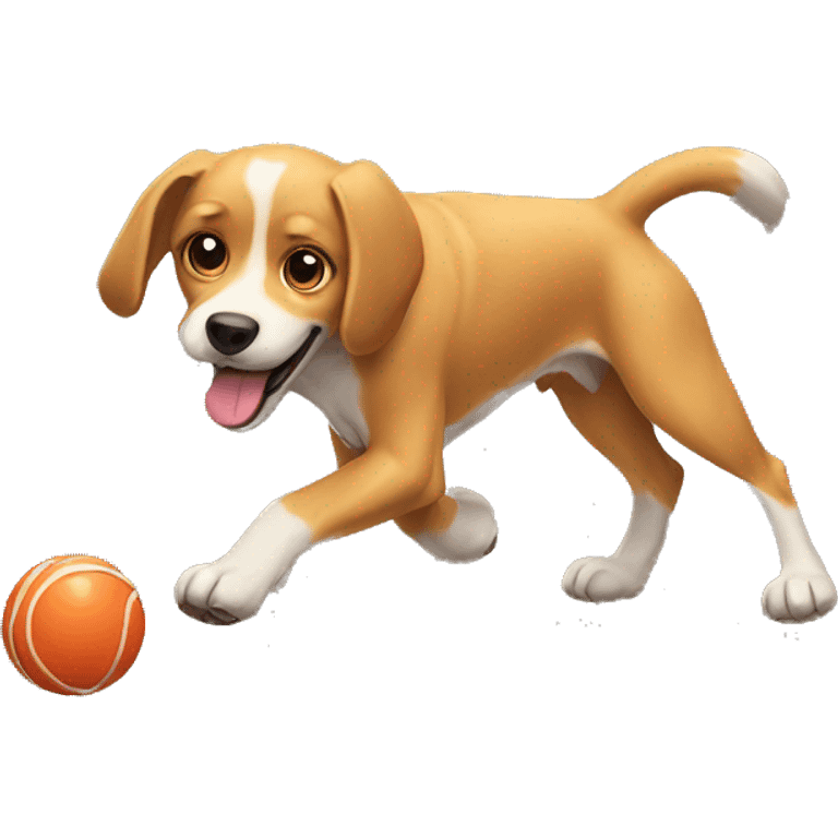 Dog playing fetch  emoji