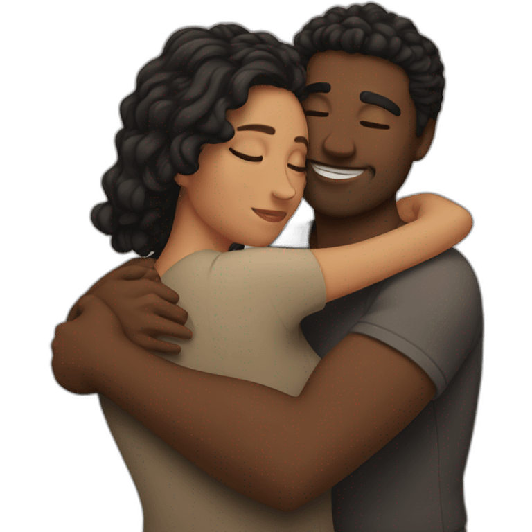 Couple hugging each other emoji