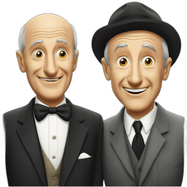 Bourvil and Louis de Funes emoji