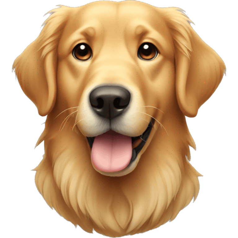 a golden retriever with a large snout emoji