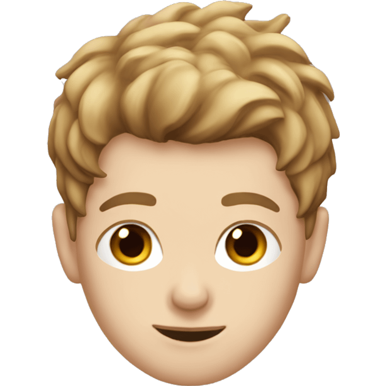 hapoy boy with bron hair and white skin  emoji