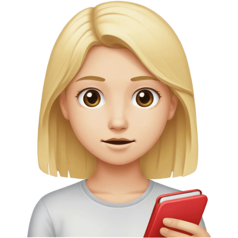 Blondish teenager doing stuff emoji