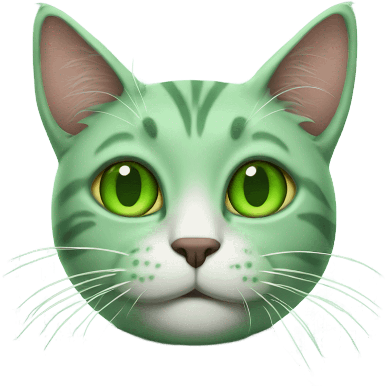 Marijuana happy green cat emoji