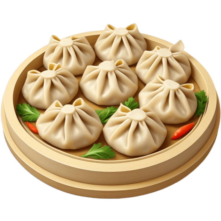 Cinematic Realistic Jiaozi Dish Emoji, depicted as delicate, handcrafted dumplings filled with savory meat and vegetables, rendered with detailed textures and warm, inviting lighting. emoji