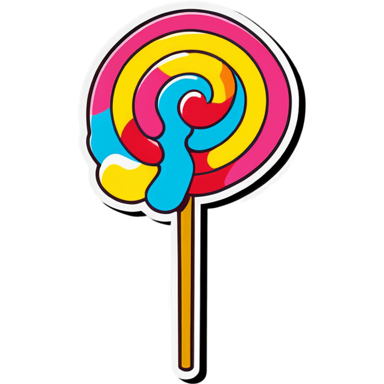 Pop art lollipop  emoji