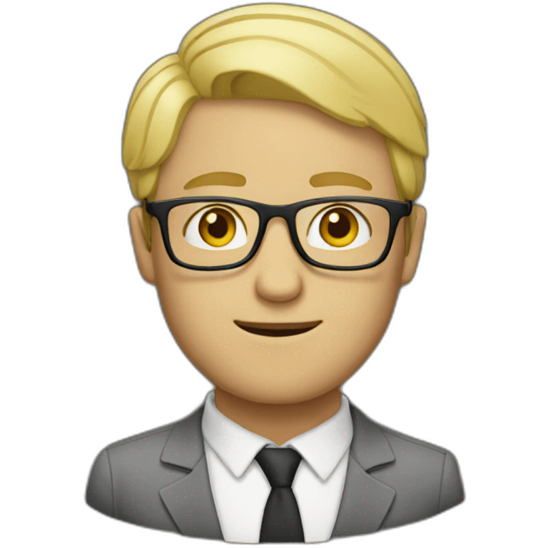 blond man wearing glasses emoji