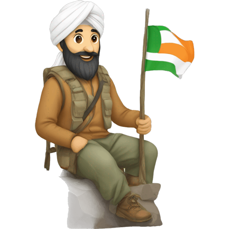 Sardar in mountain  emoji